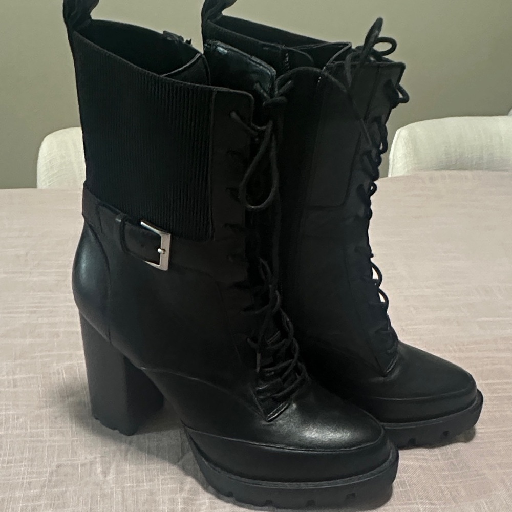 Black Lace-Up Women's Boots by Charles David